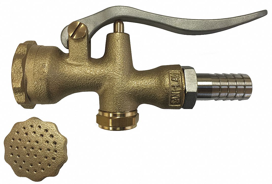 Spray Nozzle: Brass, Bronze, 3/4 in Inlet Connection Size, GHT, Shower Head