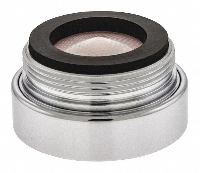 Outlet: 1.2 gpm Flow Rate, Aerated Flow Outlet, Brass, Chrome Finish, Male