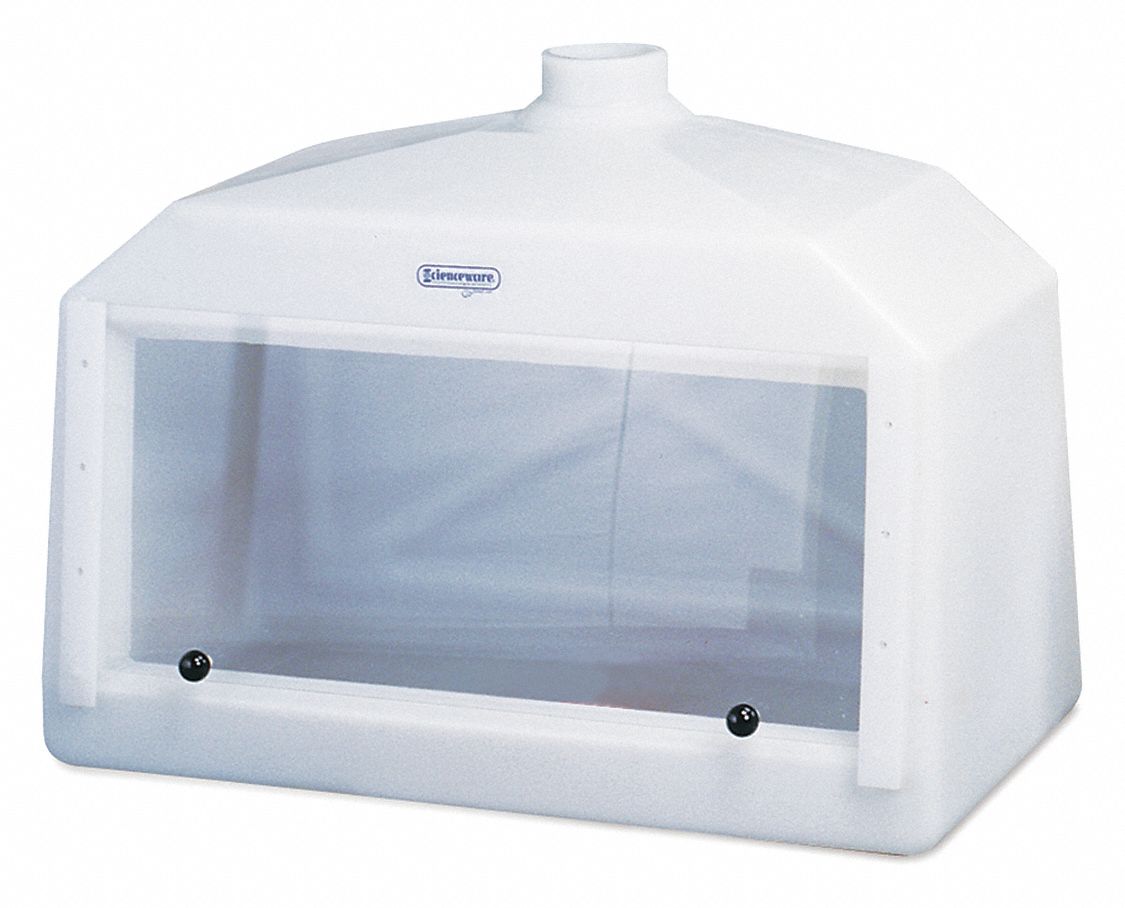 Fume Hood: 20 in Overall Wd, 42 in Overall Dp, 350 CFM, Acrylic Sash, White