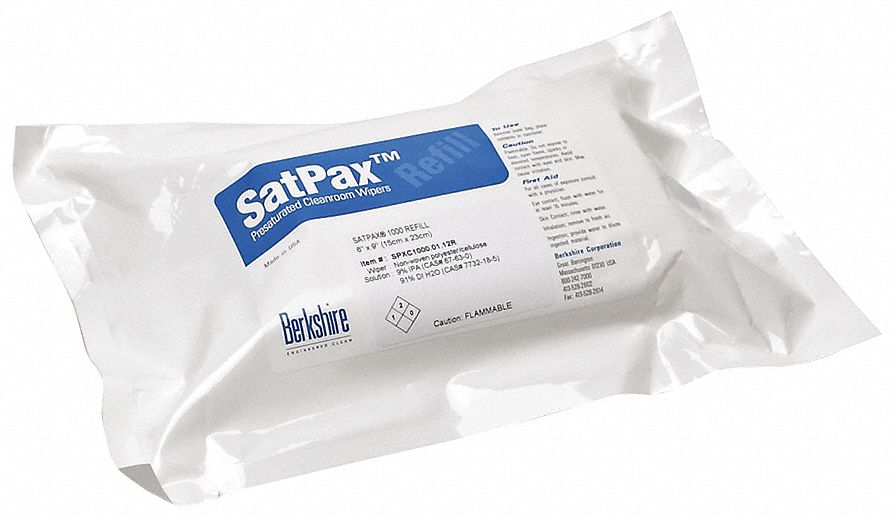 Wet Cleaning Wipes: Soft Pack, 100 ct Container Size, Ready to Use, Unscented, ISO Class 5
