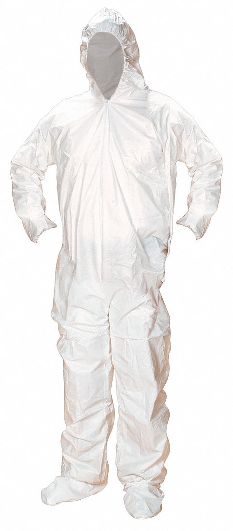Hooded Disposable Coverall Pk 25 Grainger