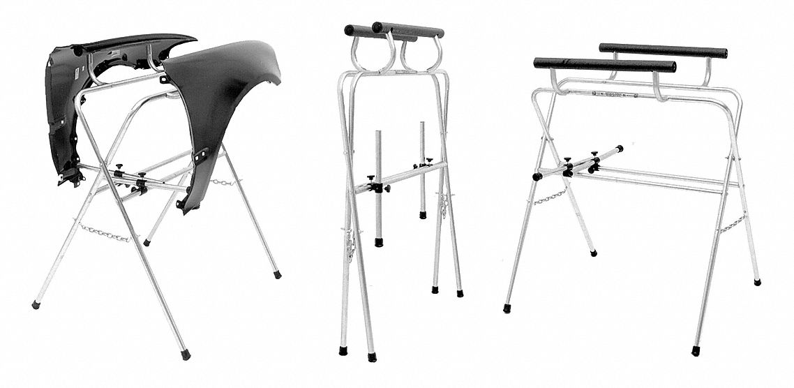 Work Stand: Work Stand, Steel, Fenders, Foldable, 45 in Max Op Ht, 31 in Op Wd