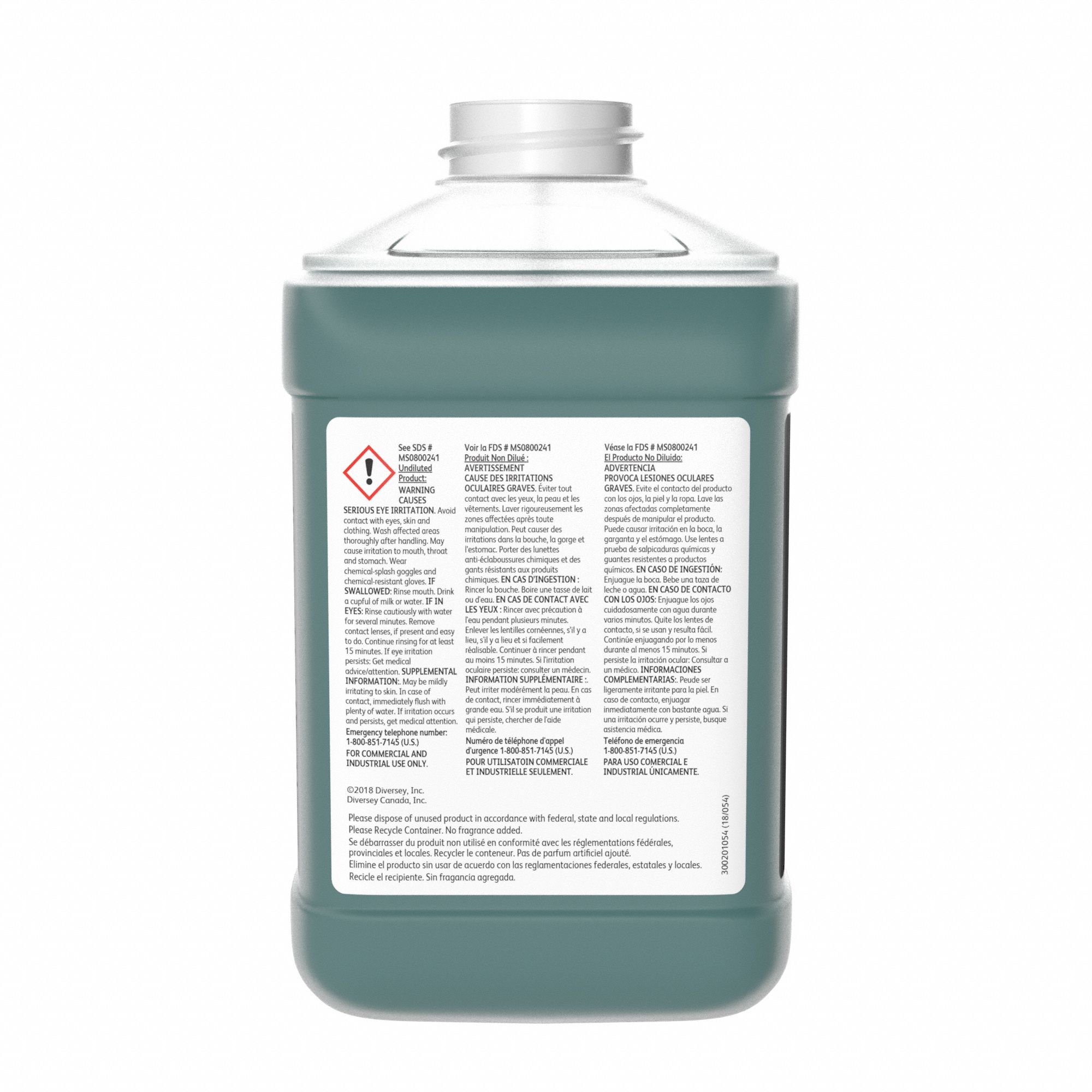 DIVERSEY General Purpose Cleaner Diversey, 15, Fits JFill Dispenser