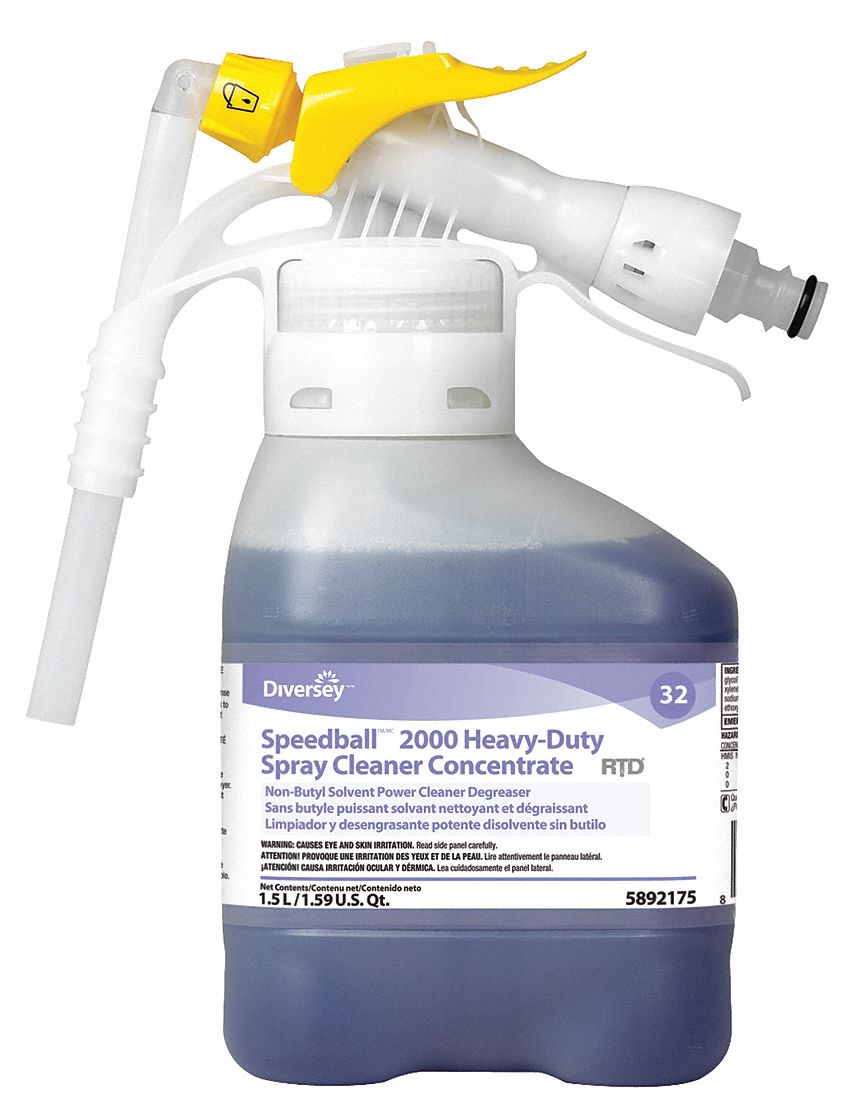 DIVERSEY Cleaner Degreaser For Use With No Series Chemical Dispenser, 2 ...