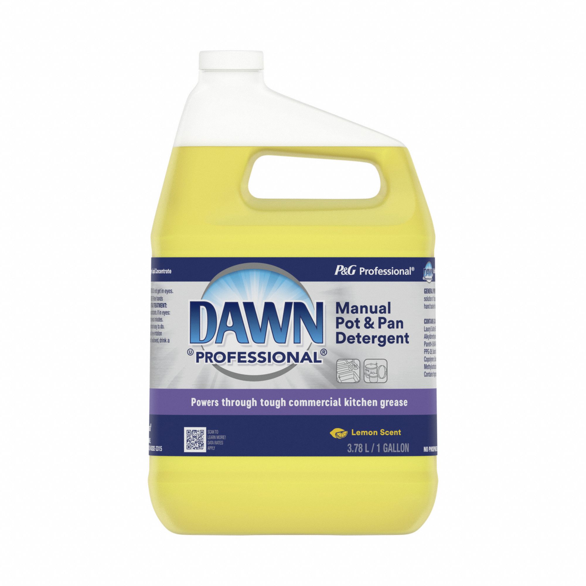 Dish Soap: Hand Wash, Liquid, Jug, 1 gal, Lemon, 4 PK