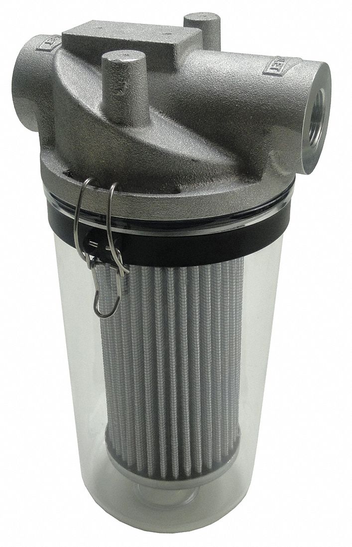 T-Style Inlet Vacuum Filter: 5 micron Rating, 99% Efficiency, 7 in Outside  Dia