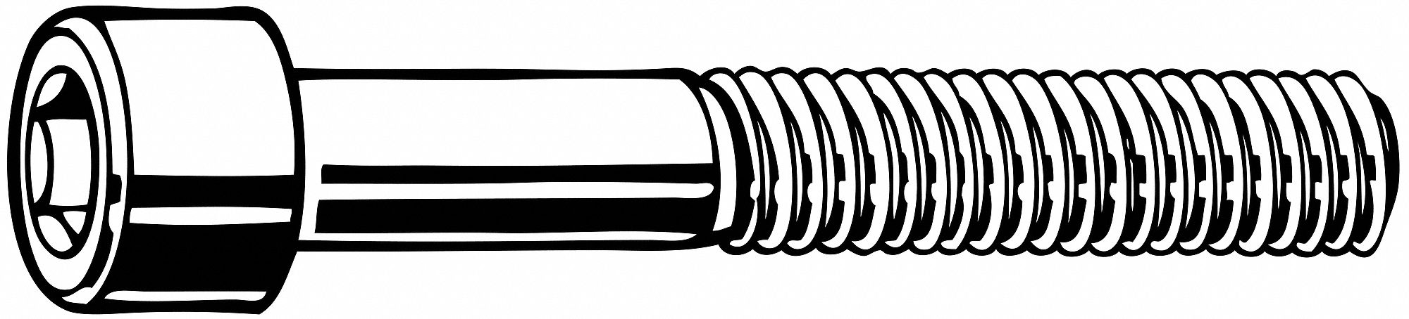 Cylindrical, Metric Socket Head Cap Screw, M24-3.00, Steel, Class 10.9 ...