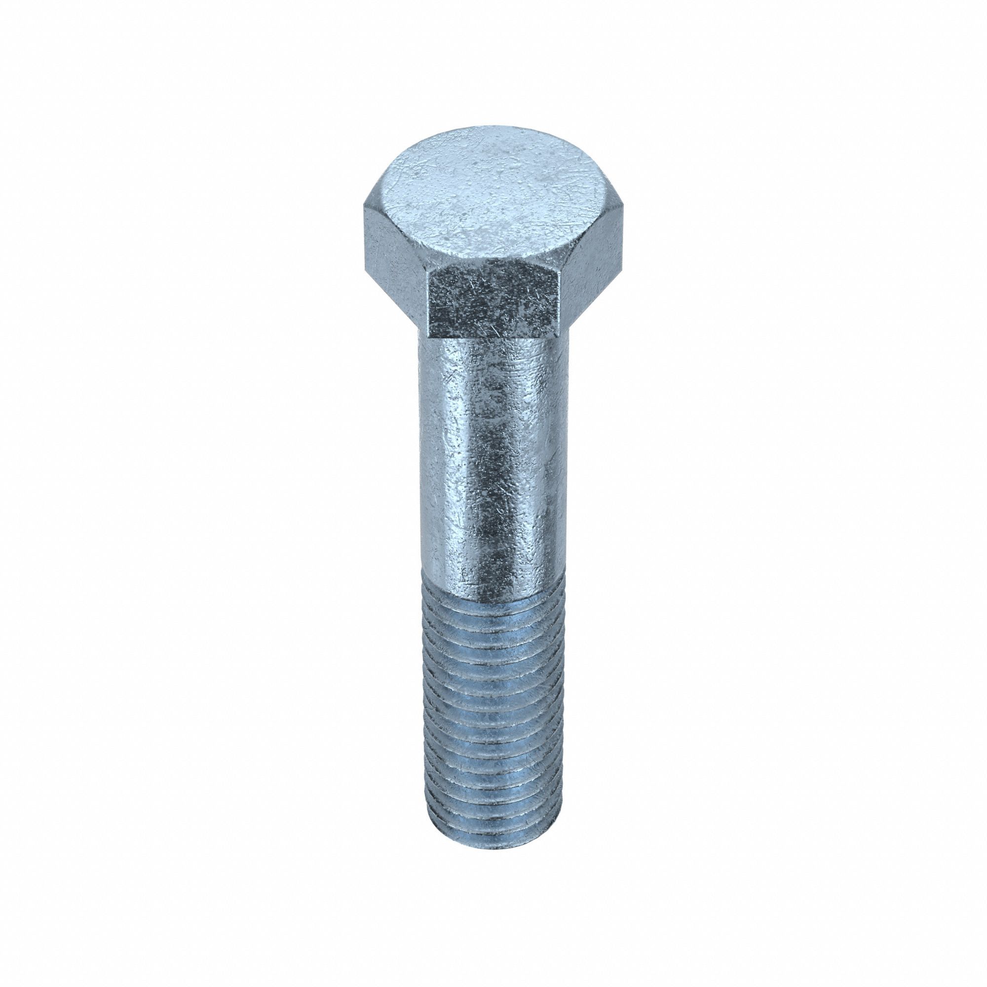 Hex Head Cap Screw: Steel, Grade 5, Zinc Plated, 9/16"-12, Coarse, 2 3/4 in lg, Made in USA*, 10 PK