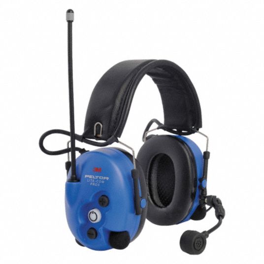 3M Two Ear Over the Head Headset, 25dB Noise Reduction Rating NRR, Blue ...