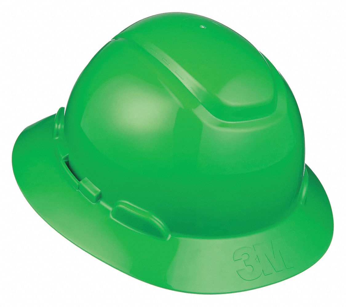 3M, Green, No Graphics, Hard Hat - 46G033|H-804R - Grainger