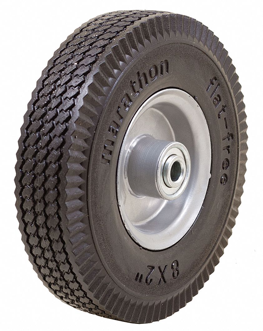 46G081 - Flat Free Wheel Polyurethane 150 lb Gray