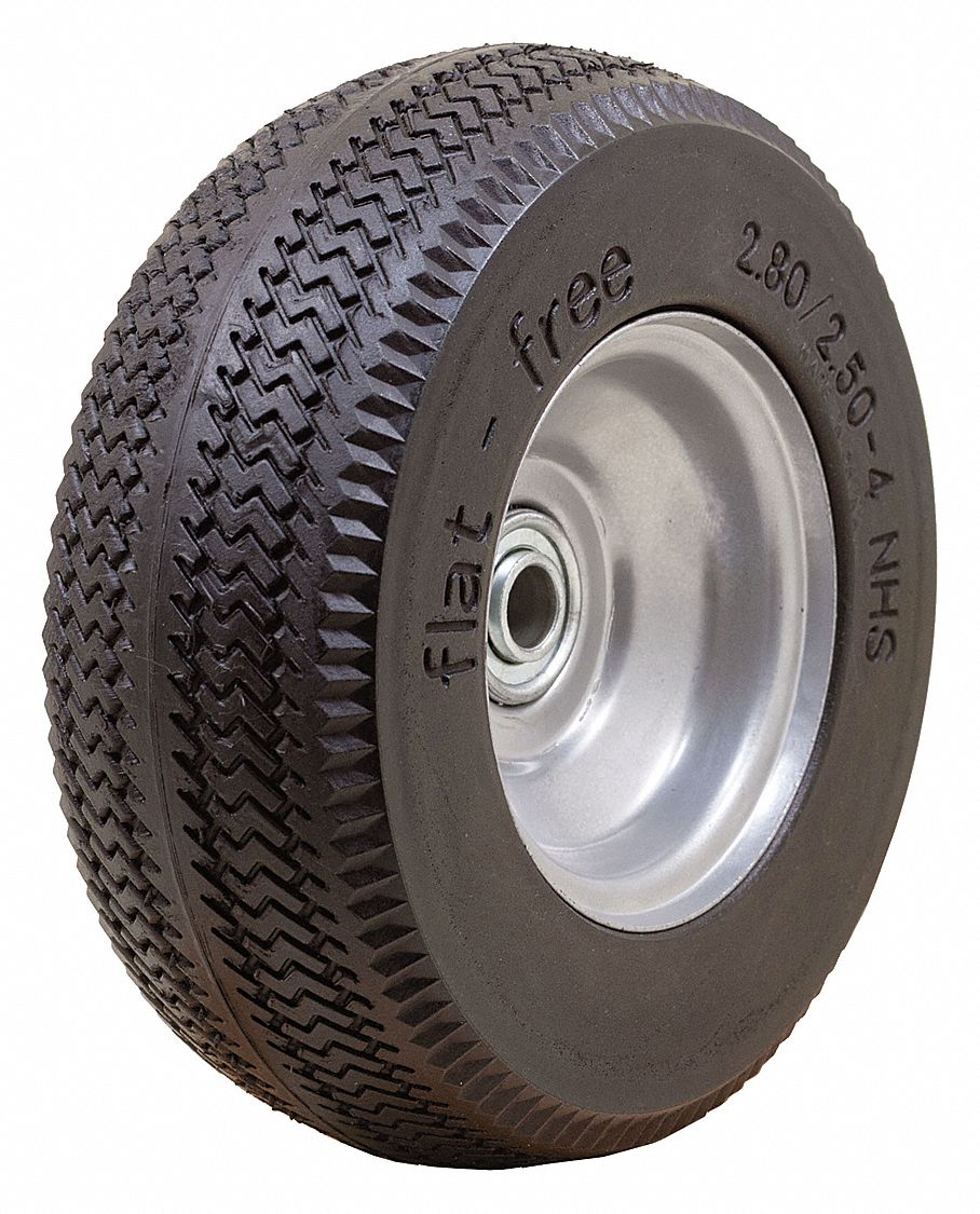 46G082 - Flat Free Wheel Polyurethane 275 lb Gray