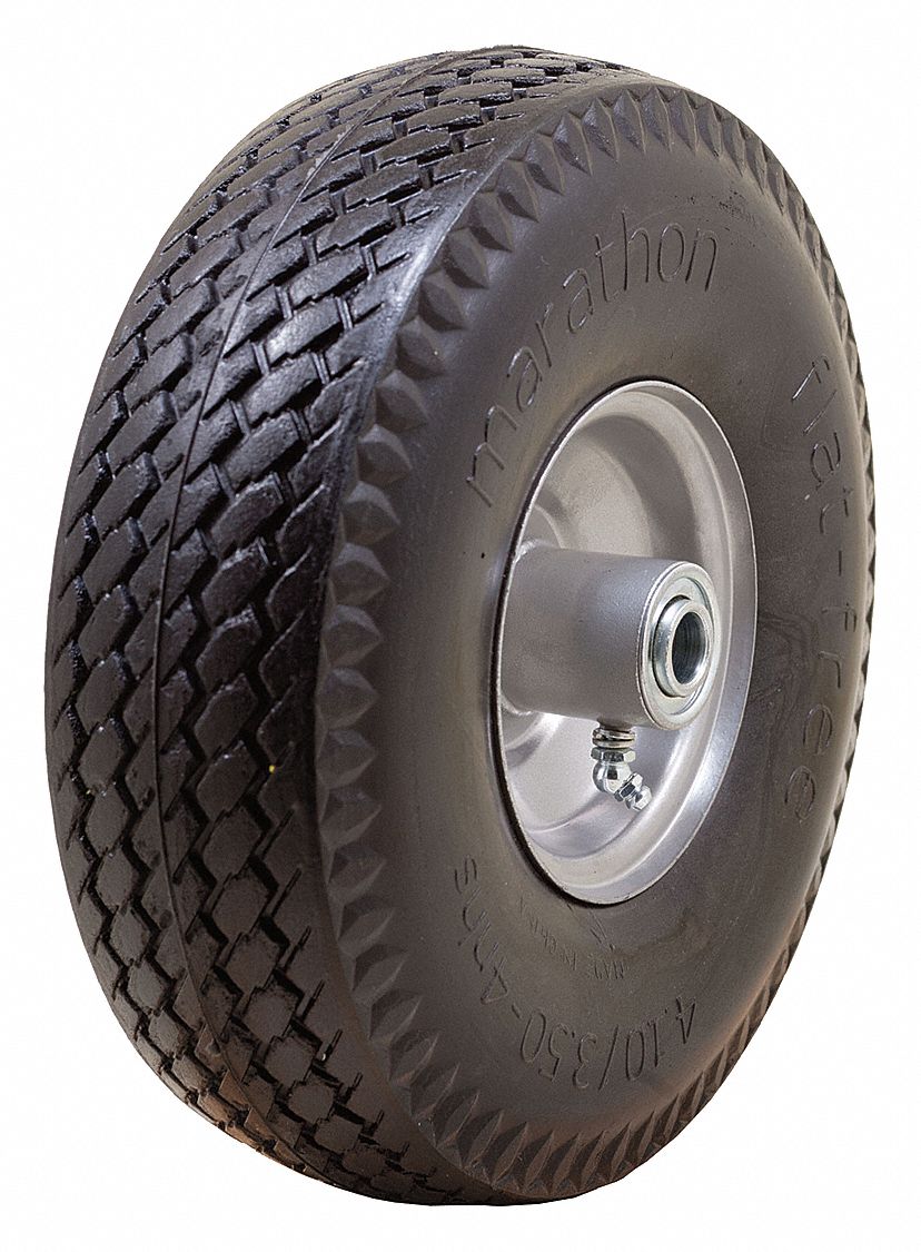 46G085 - Flat Free Wheel Polyurethane 300 lb Gray