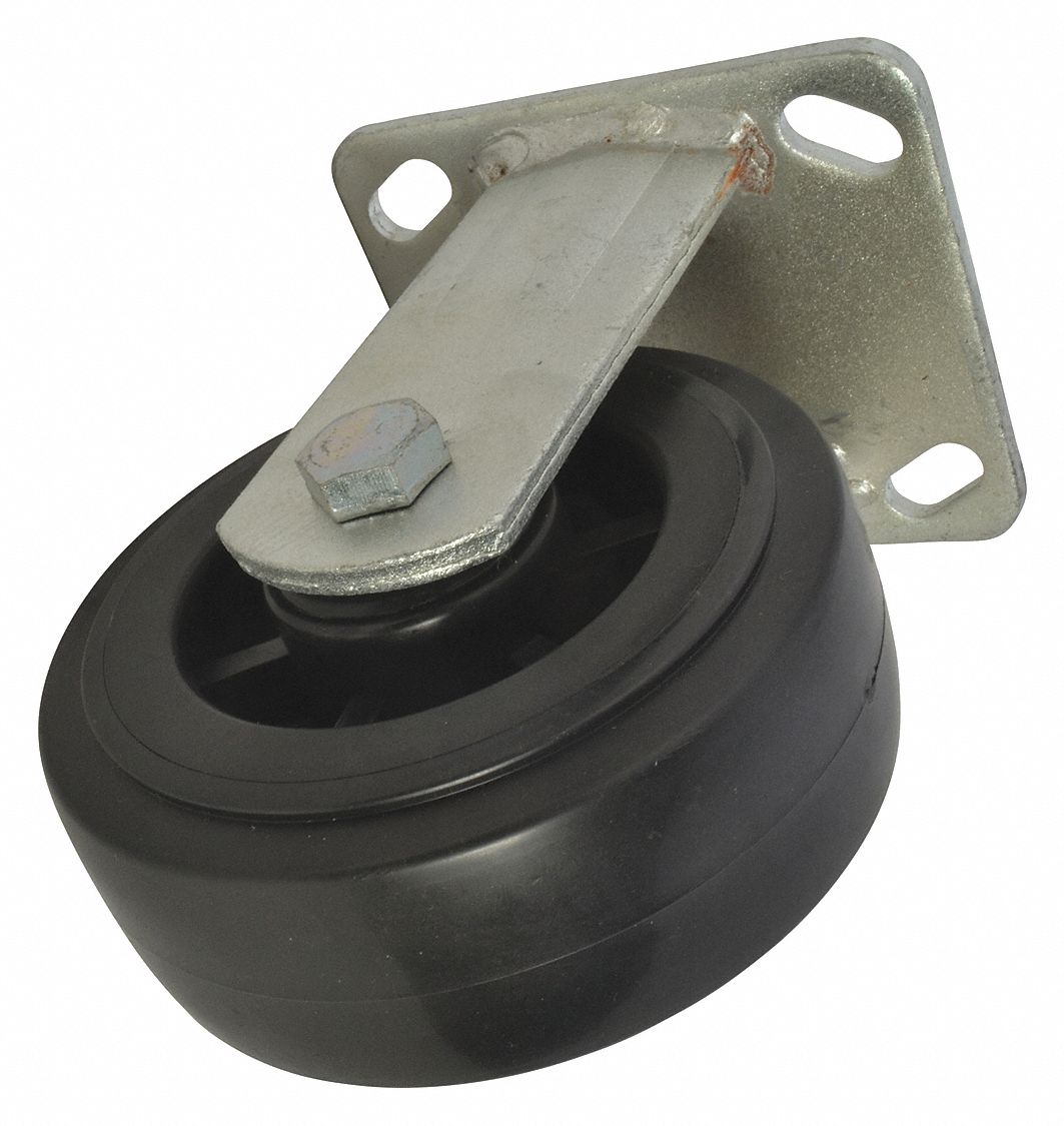 RigidCaster Black Polyolefin Steel 650lb