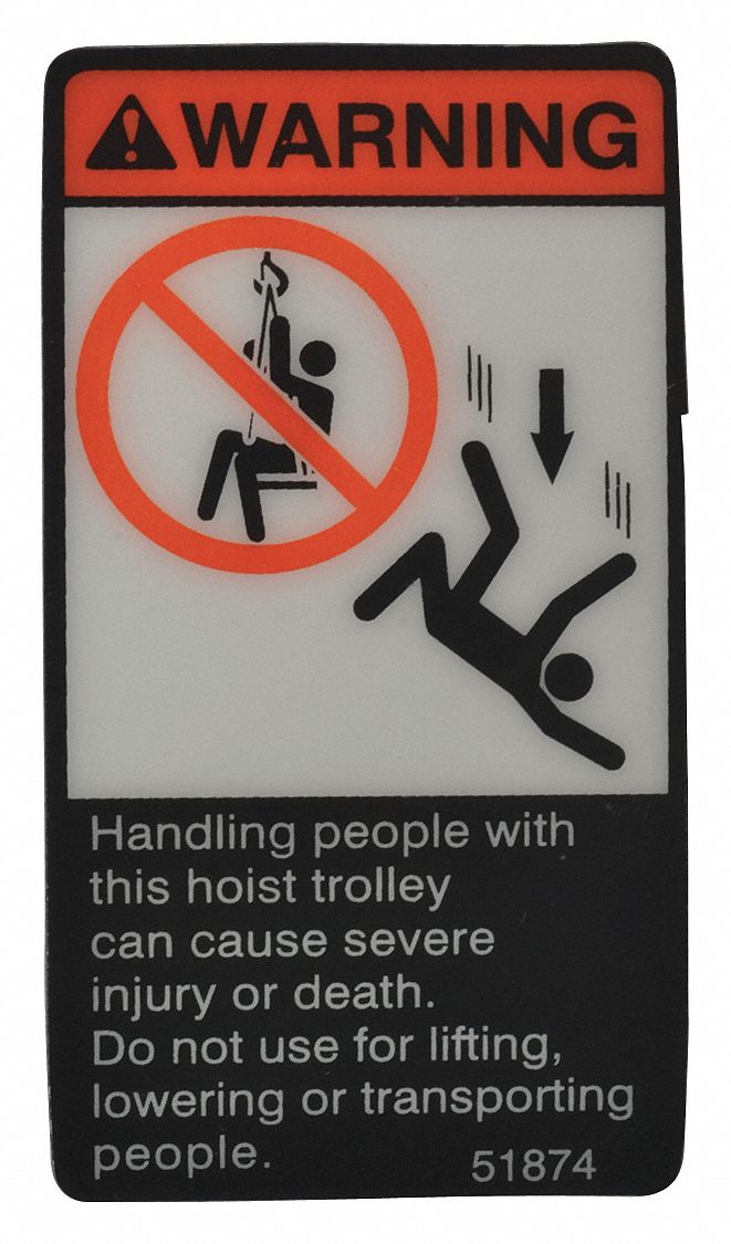 Labels for Hoists & Trolleys