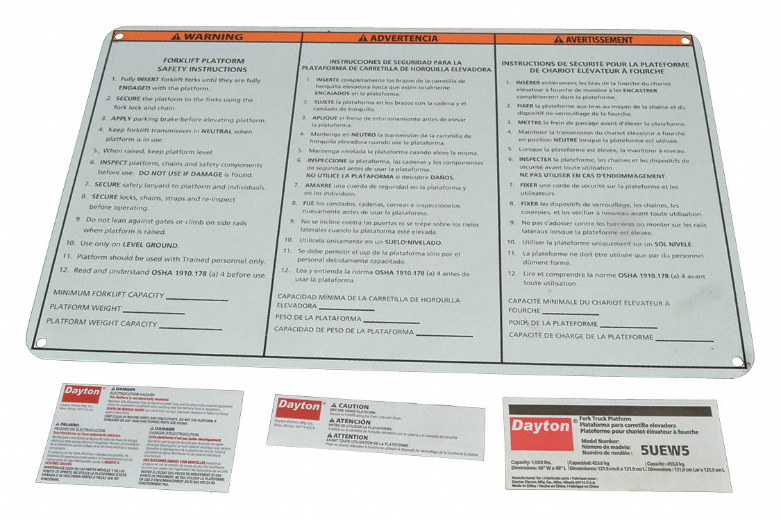 Identification Label Kit: 5UEW5, MHW5LG