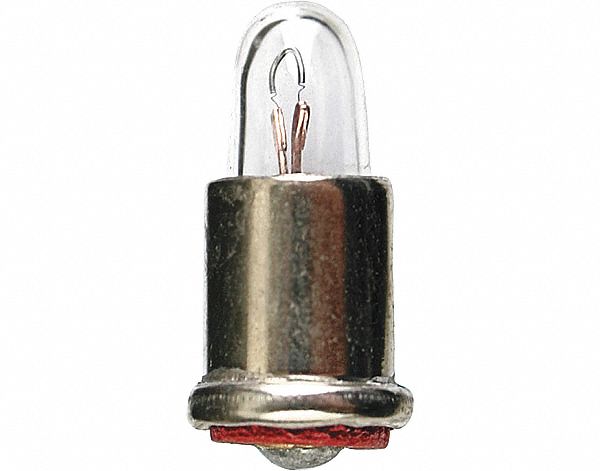 INCANDESCENT BULB, SINGLE CONTACT MIDGET FLANGED (SX6S), (T) TUBULAR, T1¾, 10 PK