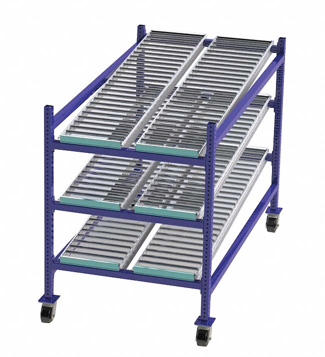 UNEX FLOW CELL, 36 in x 72 in x 54 in, Tilt, Gravity Flow Rack - 46KF21 ...