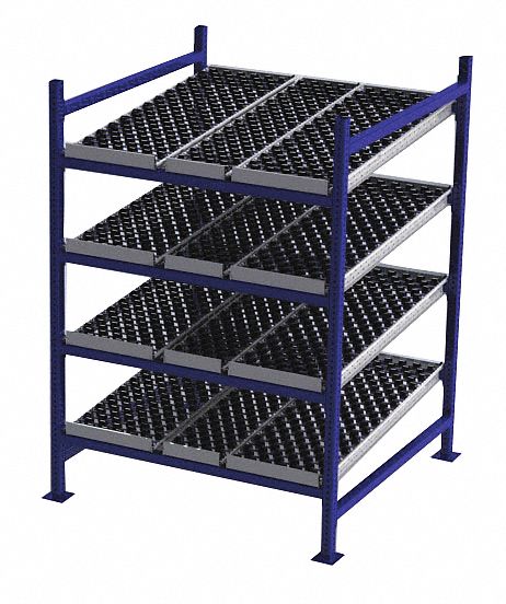 UNEX FLOW CELL Starter Gravity Flow Rack with Rubber Wheelbed Decking ...