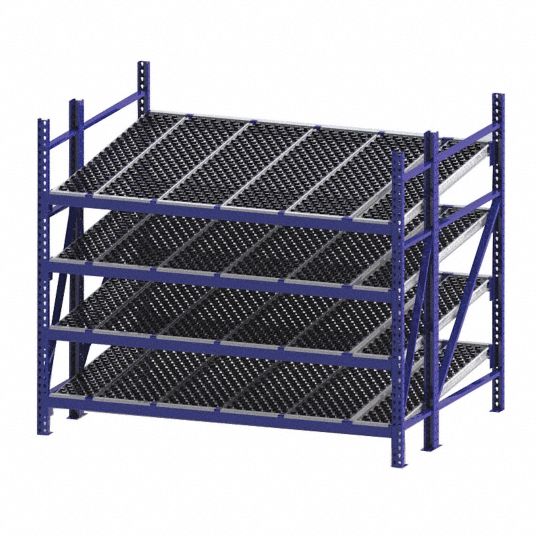 Unex Roller Rack Starter 96 In X 72 In Gravity Flow Rack 46kg86rr99s2w8x6 S Grainger 0146