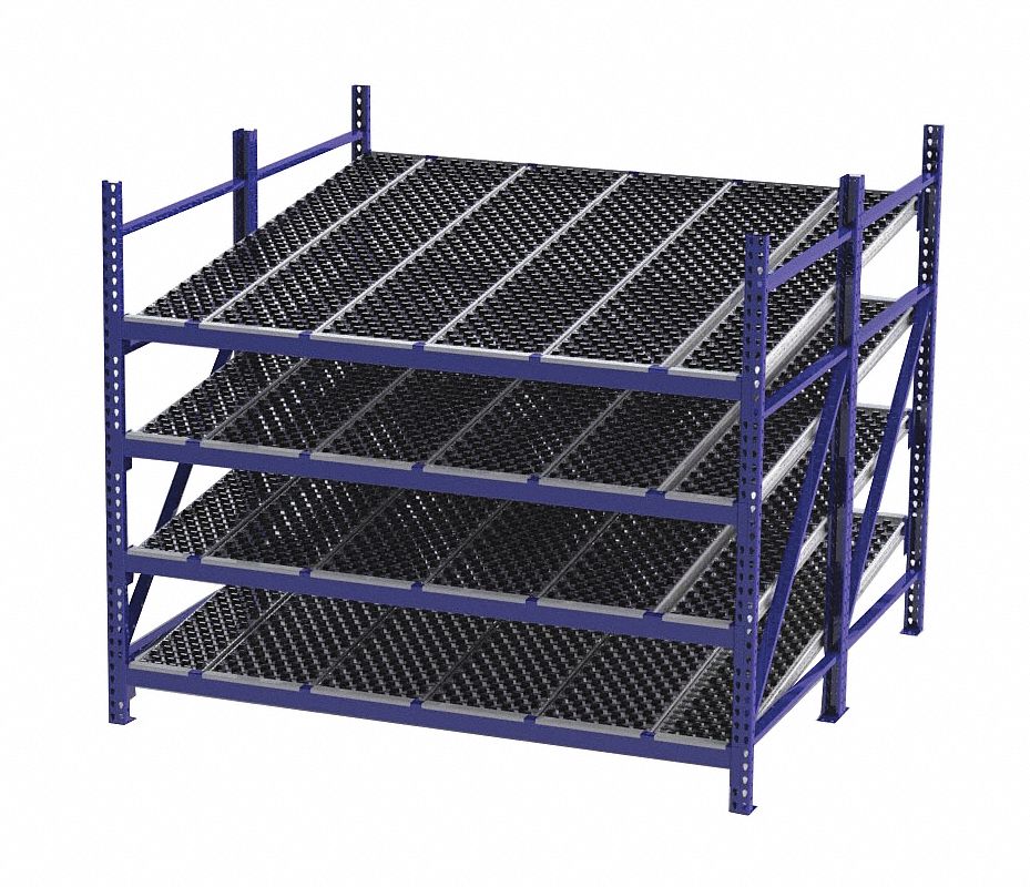 UNEX ROLLER RACK Anaquel de Flujo por Gravedad, 84" Alt, 96" An, 96