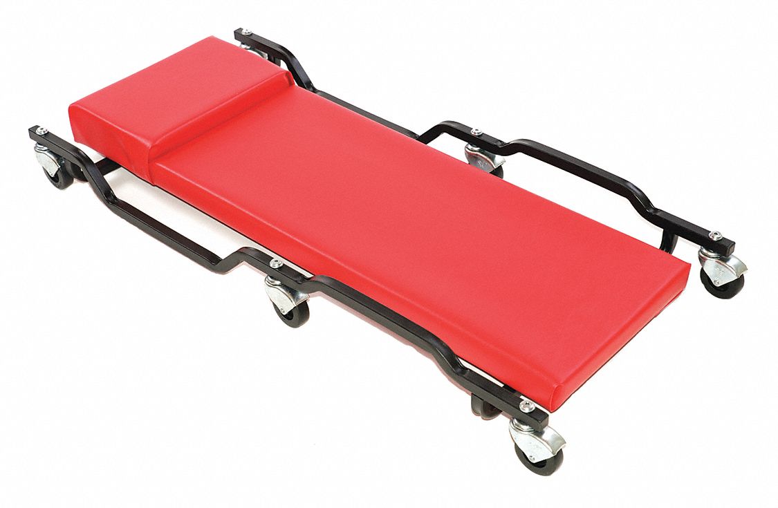 Creeper: Std-Duty, 570 lb Max Load Capacity, 5 1/2 in Ht Range, Steel