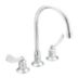 Dual-Wristblade-Handle Three-Hole Widespread Deck-Mount Bar Sink Faucets