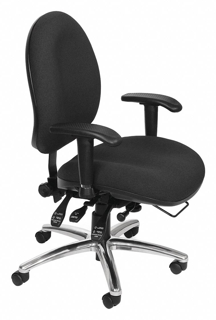 OFM INC Black Fabric Desk Chair, 38 3/4" Overall Height   46KL87|247 206   