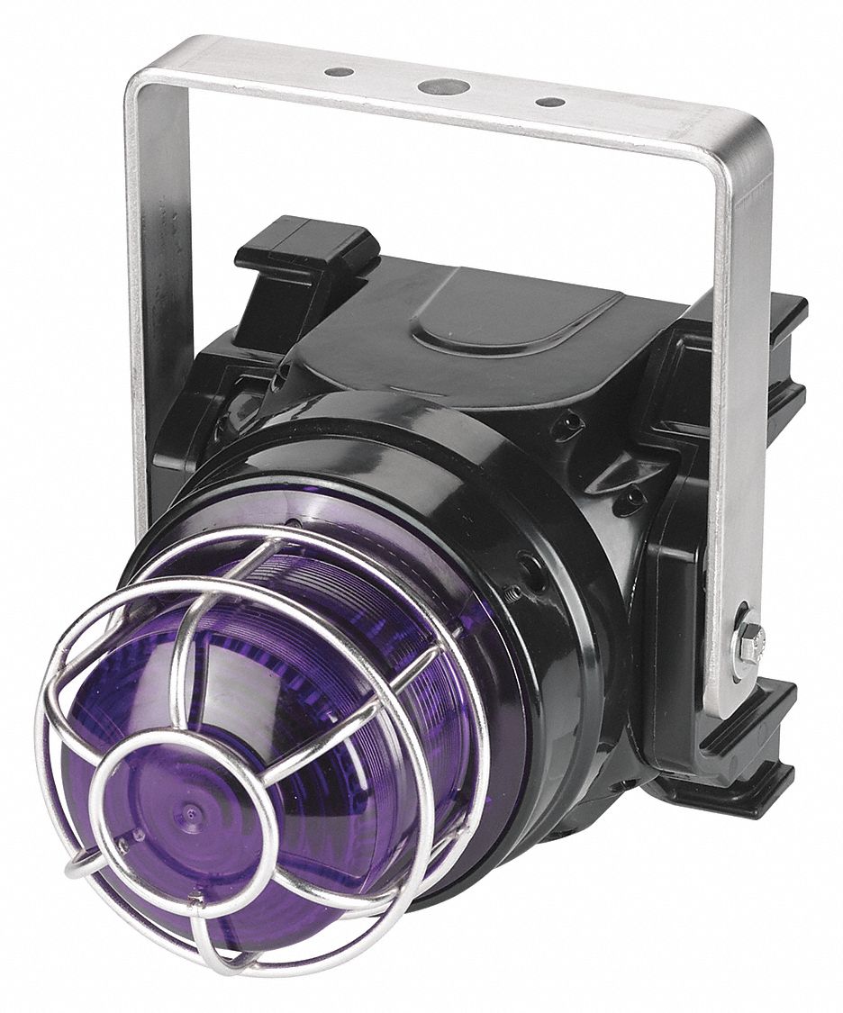 Strobe Light: Xenon, 220 to 240V AC, 8 15/16 in Overall Ht, 8 15/32 in Overall Lg