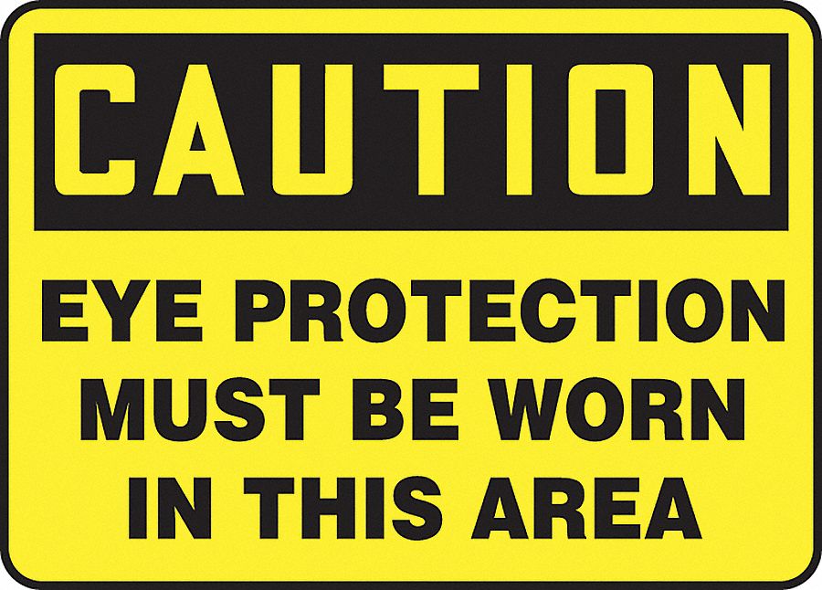 ACCUFORM SIGNS SAFETY SIGN EYE PROTECTION PLAS - 12872 - ACFMPPEC70BVP ...