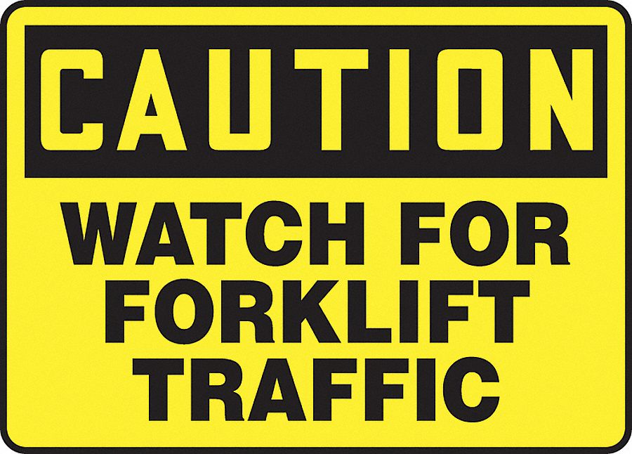 SAFETY SIGN FORKLIFT TRAFFIC VINYL