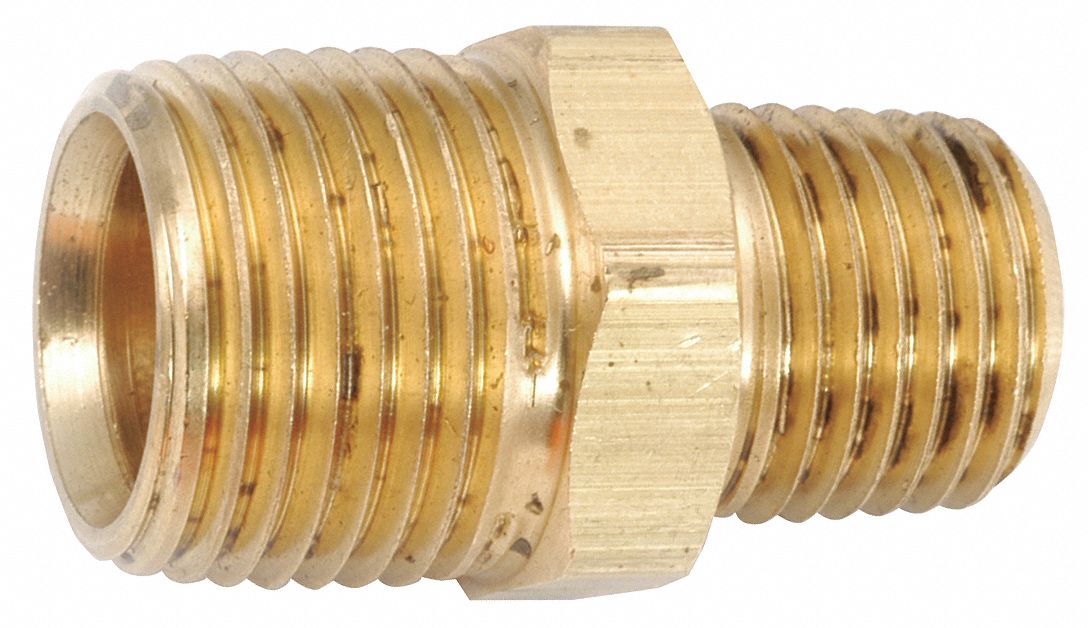 GRAINGER APPROVED 3/4 in x 1/2 in x 1.5 in Low Lead Brass Nipple, Pipe