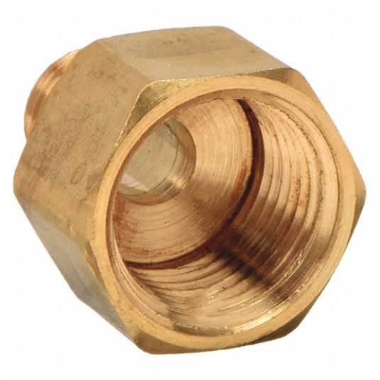 Brass, 1/2 in x 3/8 in Fitting Pipe Size, Reducing Adapter