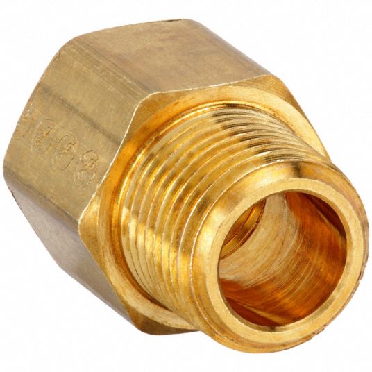 Brass, 1/2 in x 1/2 in Fitting Pipe Size, Adapter - 46M450