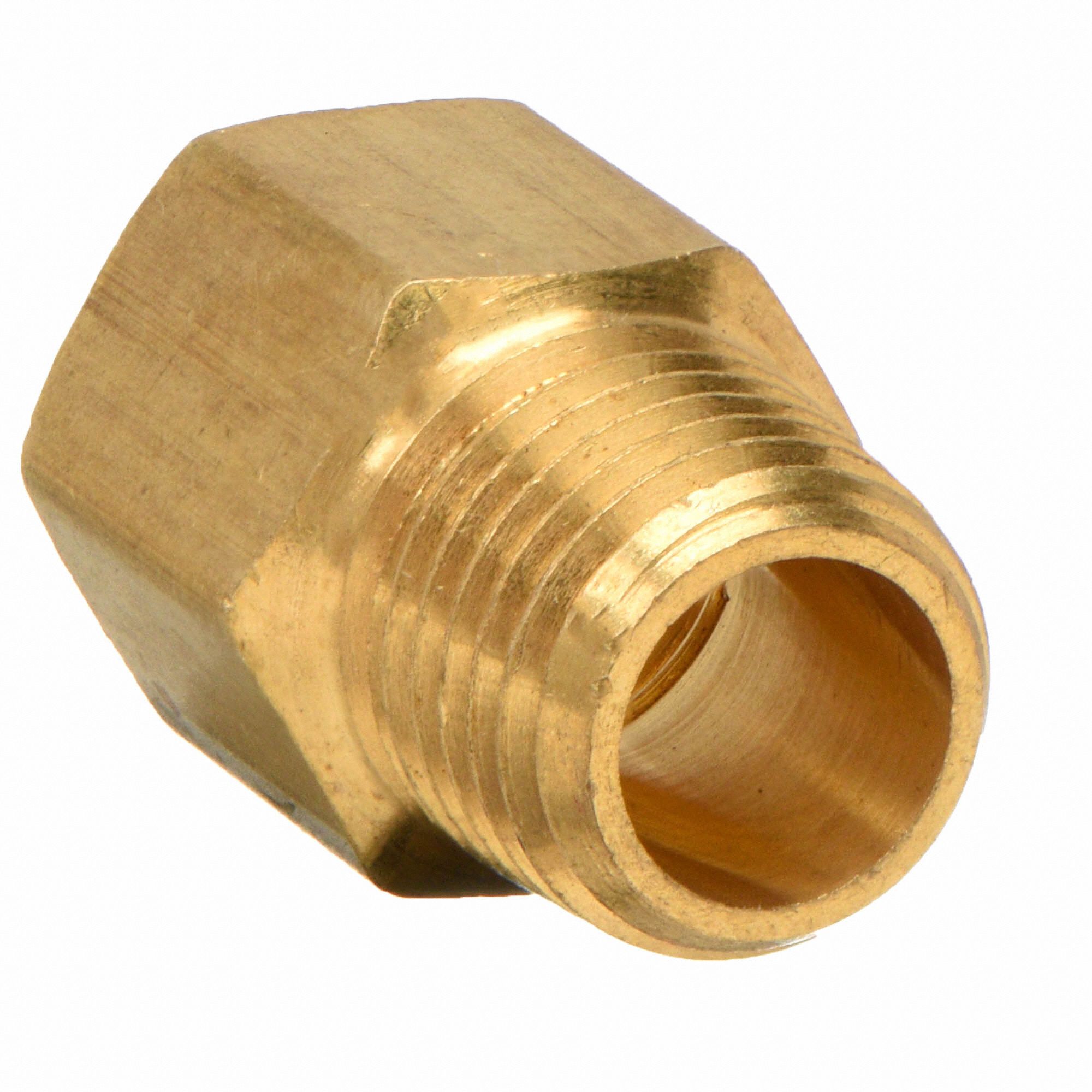 Adapter, Brass, 1/4 in, MNPT x FNPT