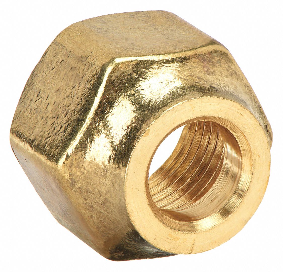 FORGED NUT: FOR ¼ IN TUBE OUTSIDE DIAMETER, FLARED, 7/16 IN OVERALL LG