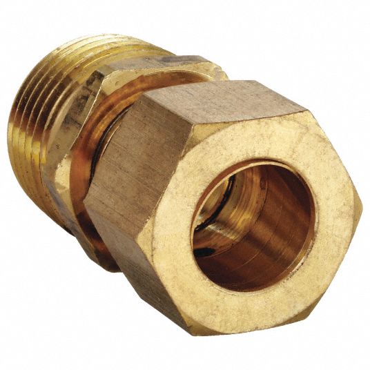 Lead Free Brass Compression Male Adapters - 5/16T x 3/8 MIP