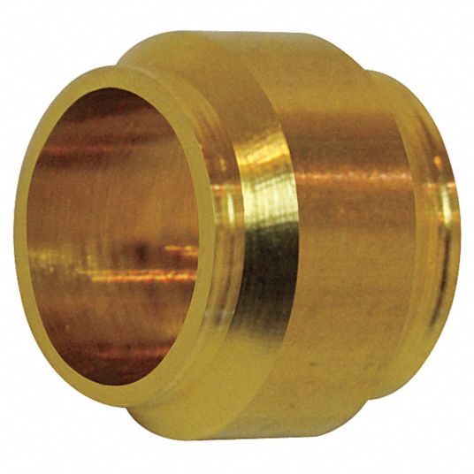 LEGRIS Sleeve Brass, Compression, For 12 mm Tube OD, 8 1/2 mm Overall Lg, 50 PK 46M7030124