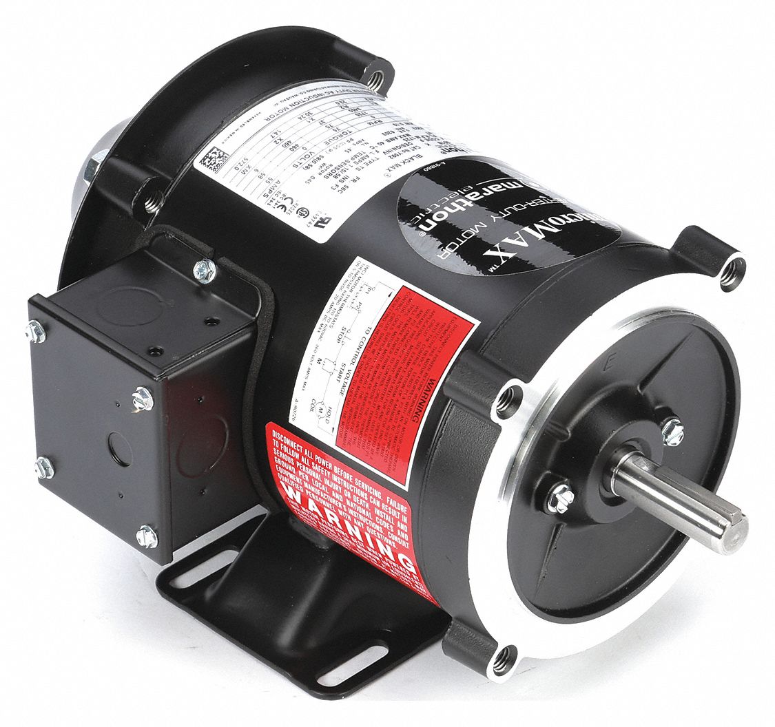 Vector Motor: Totally Enclosed Non-Ventilated, Rigid Base Mount, 1/4 HP, 1, 725 Nameplate RPM
