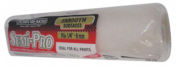 SEMI-PRO ROLLER COVER, FOR VERY SMOOTH, 240 MM L, 6 MM NAP, PLASTIC/POLYESTER BLEND