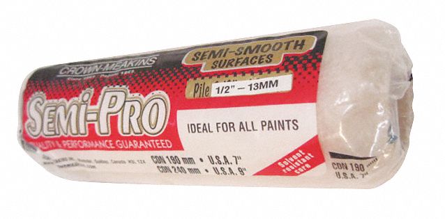 SEMI-PRO ROLLER COVER, FOR SEMI-SMOOTH, 190 MM L, 13 MM NAP, PVC/POLYESTER BLEND