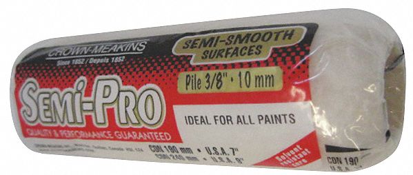 SEMI-PRO ROLLER COVER, FOR VERY SMOOTH, 190 MM L, 10 MM NAP, PVC/POLYESTER BLEND