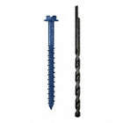CONCRETE SCREW, SLOTTED HEX WASHER HEAD, 3 3/4 X 3/16 IN, STEEL