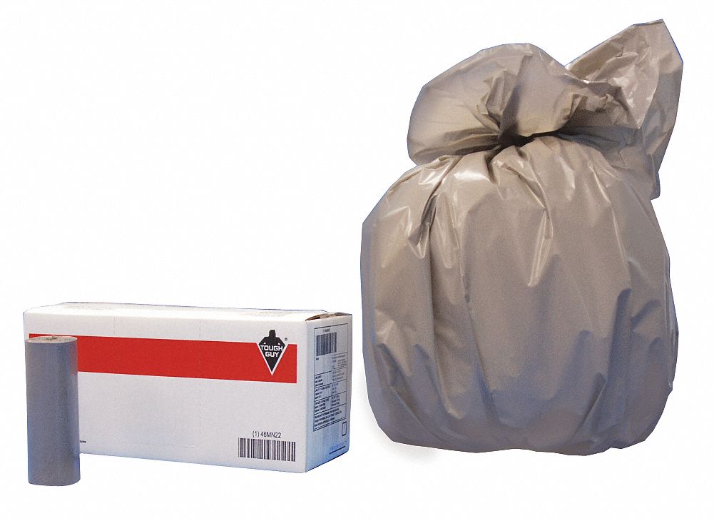 brown garbage bags