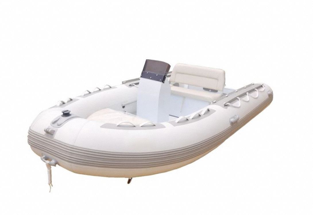 Rescue Boat: 2, 420 lb Load Capacity, 9 Max Passengers, Black/Red, 14 ft Overall Lg