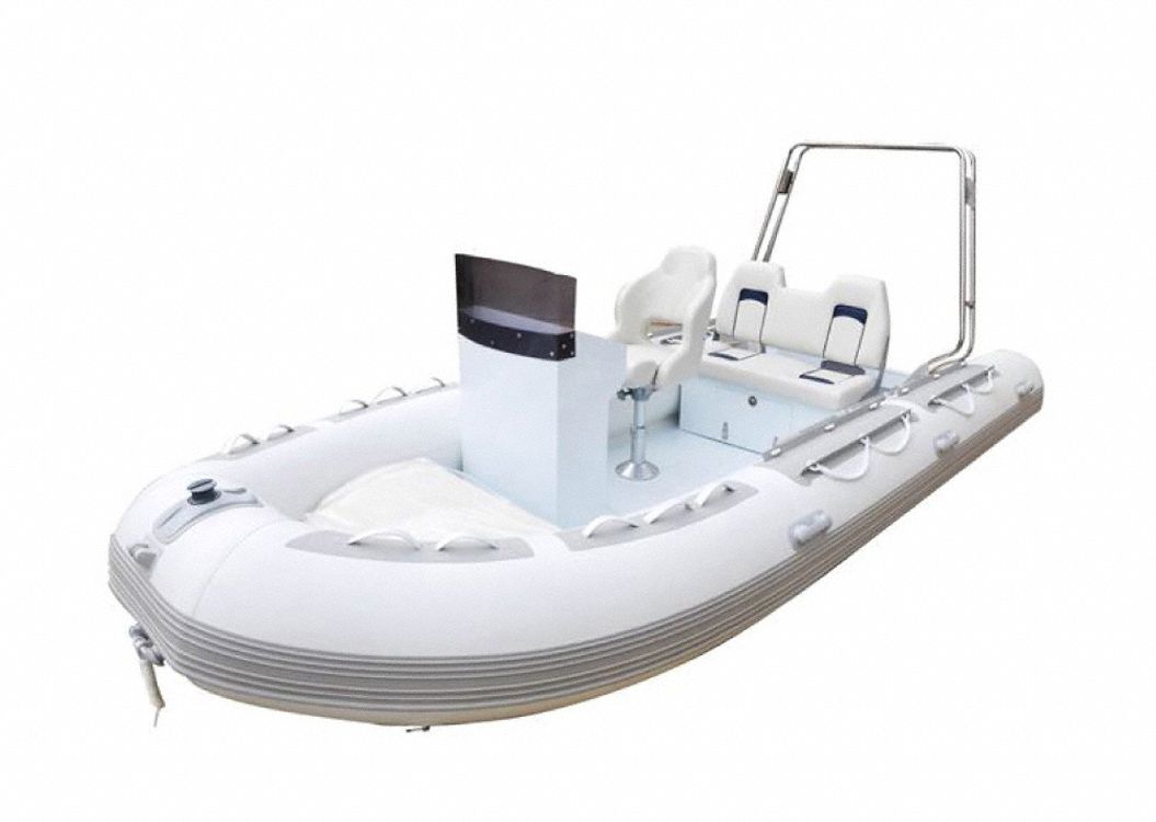 Rescue Boat: 3, 410 lb Load Capacity, 12 Max Passengers, Black/Red, 16 1/2 ft Overall Lg