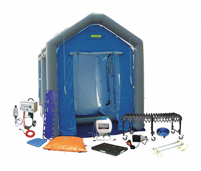 FSI Decontamination Shower, 96 in Length, 96 in Width, 48 in Height, 1 ...