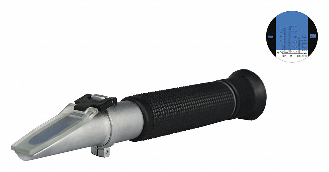 LAXCO, INC, HandHeld, 1.000 to 1.050, Analog Refractometer 46MP39