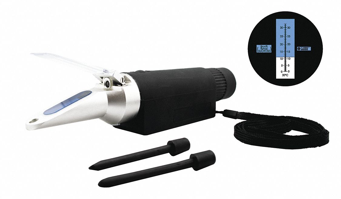 LAXCO, INC, Brix, 0 to 32 Brix Range, Analog Refractometer 46MP46