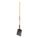 SQUARE POINT SHOVEL, STEEL BLADE, 16 GAUGE, STRAIGHT HANDLE, FIBREGLASS HANDLE